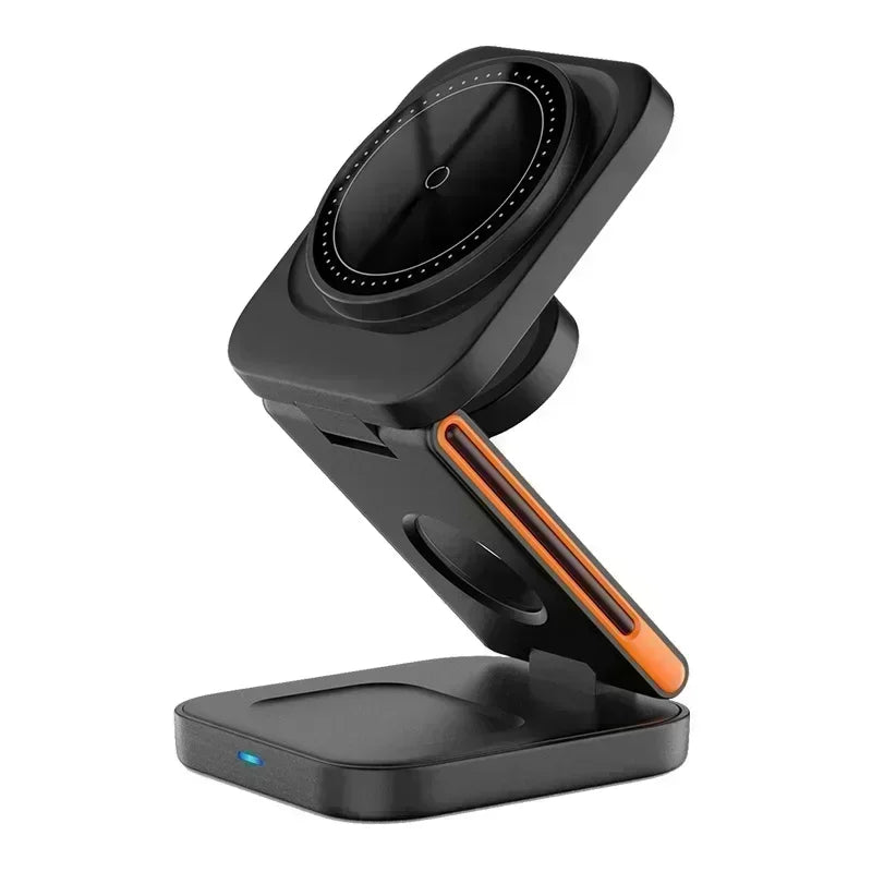 VIKEFON 3 in 1 Foldable Magnetic Wireless Charger Stand t Charging Station