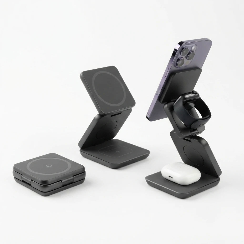 3-in-1 Foldable Wireless Charger - Charge All Your Apple Devices Fast!