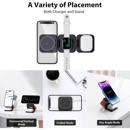 3-in-1 Foldable Wireless Charger - Charge All Your Apple Devices Fast!